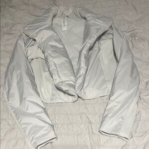 Lululemon Athletica Cream Cropped Puffer Jacket